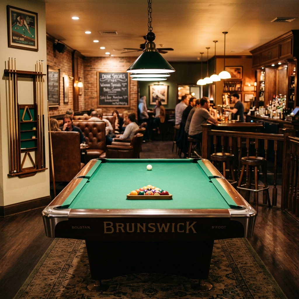 Premium billiard pool tables in the Boogie's sports lounge